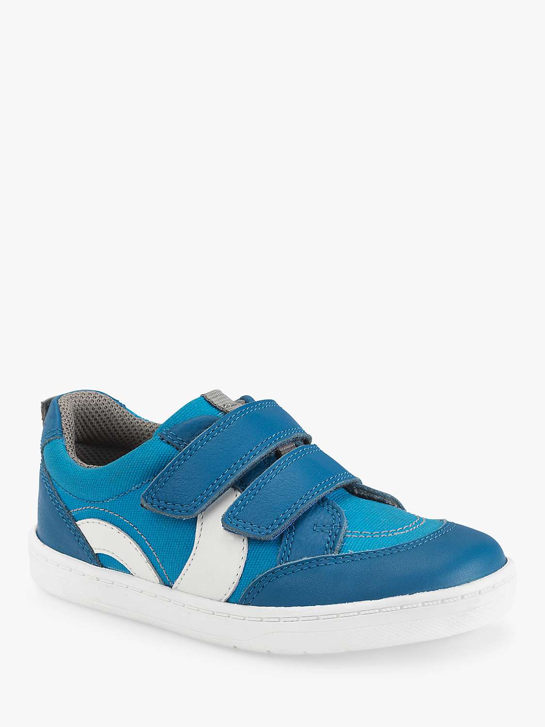 Buy Start-Rite Kids' Enigma Leather Trainers, Bright Blue Online at johnlewis.com