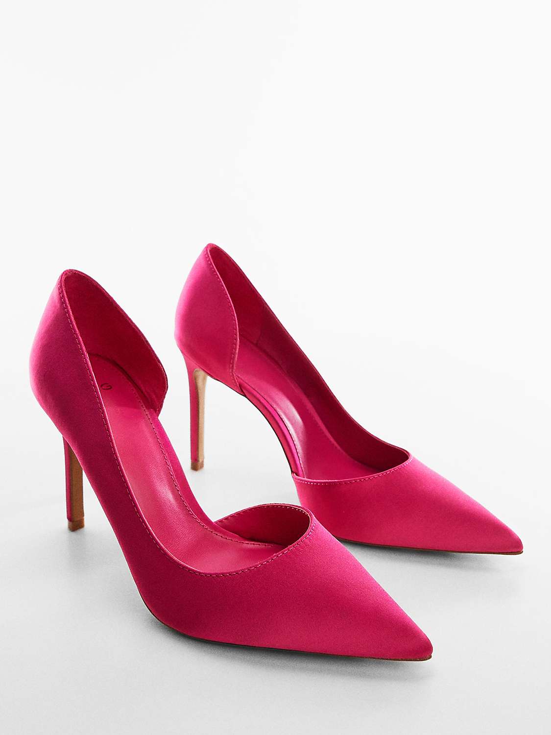 Audrey Pointed Court Shoes, Bright Pink at John Lewis & Partners