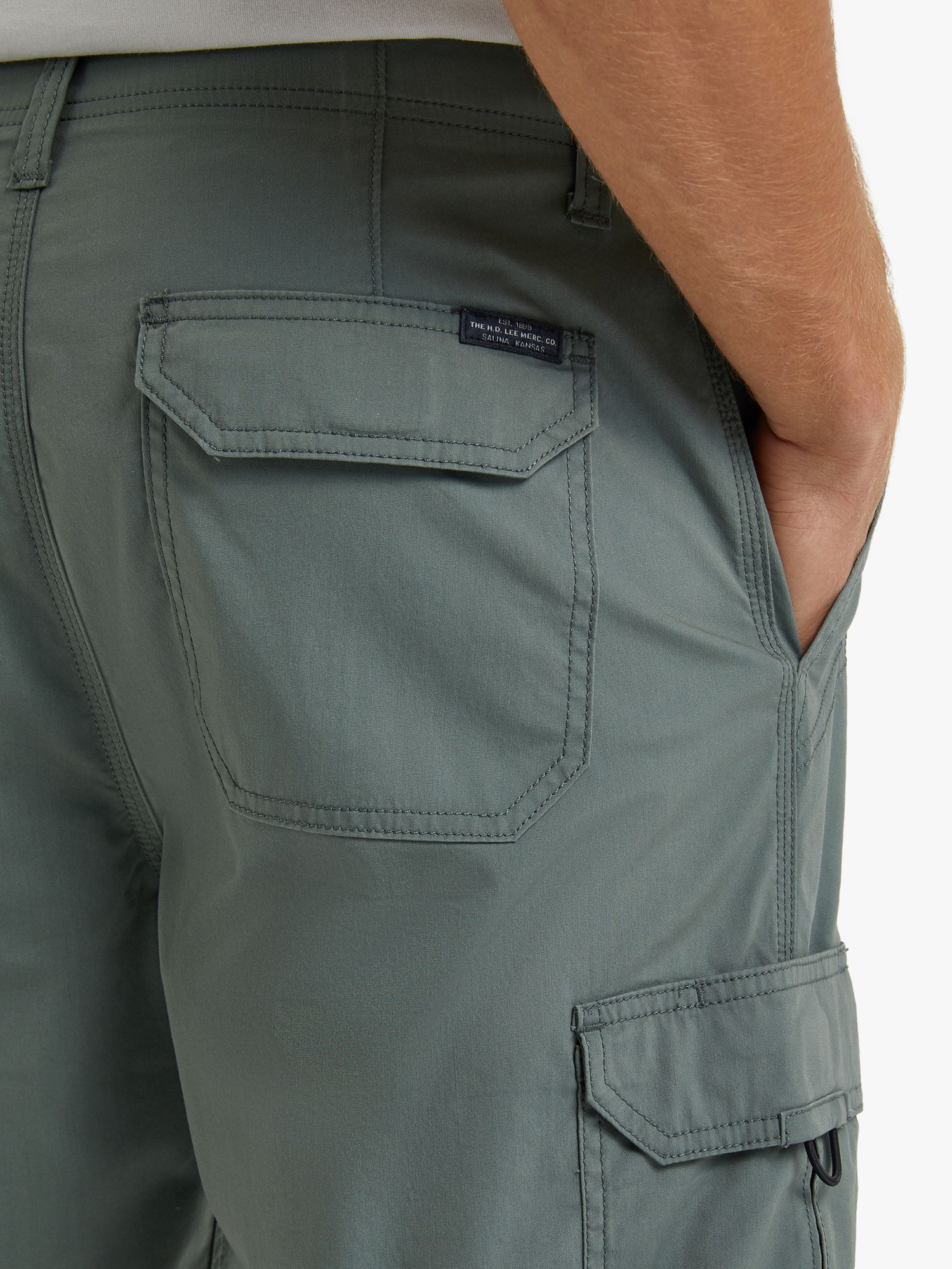 Lee Crossroad Cargo Shorts, Fort Green at John Lewis & Partners