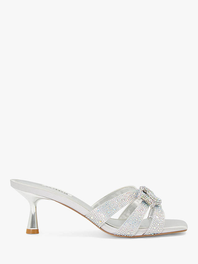 Dune Manor Embellished Mules, Silver-synthetic