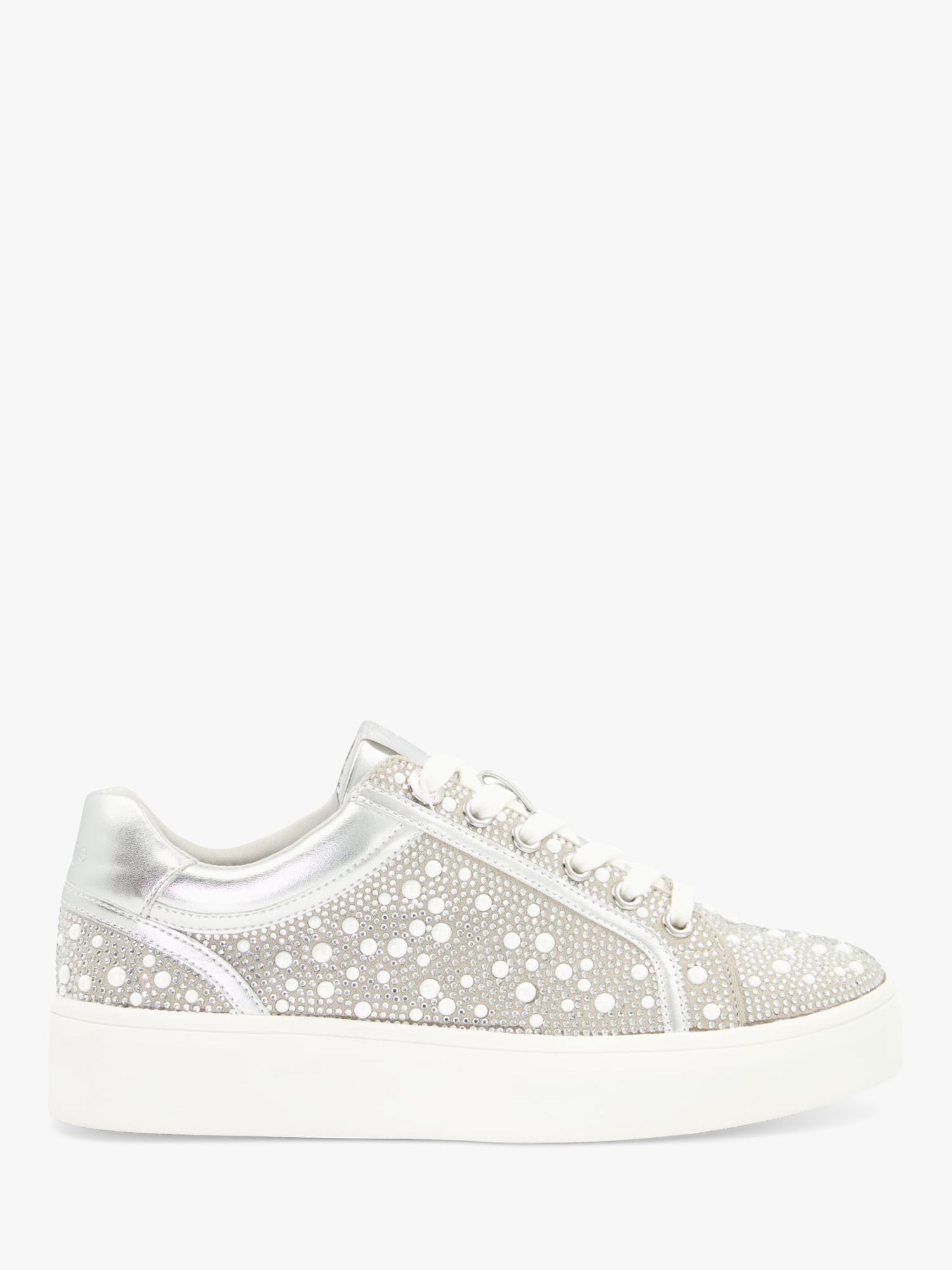 Dune Everleas Embellished Chunky Trainers, Silver