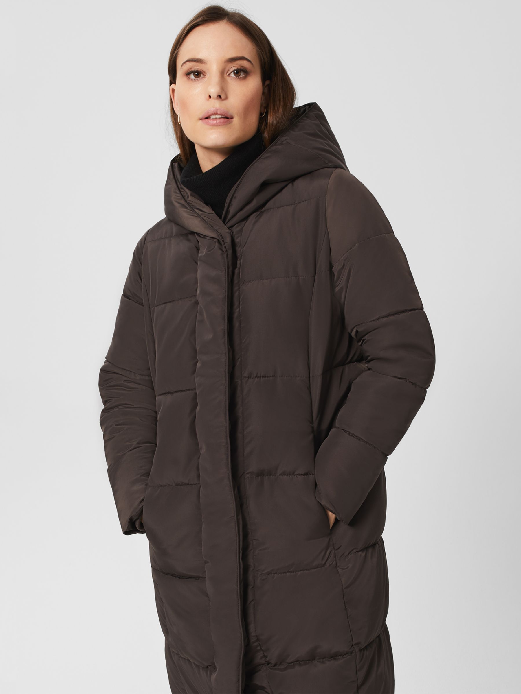 Hobbs Lina Puffer Hoodie Jacket, Mink