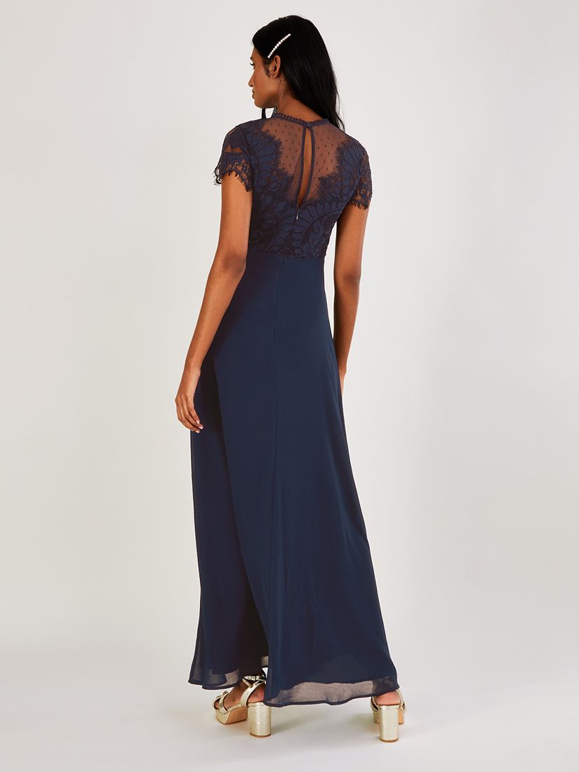 Buy Monsoon Diana Lace Bodice Maxi Dress, Navy Online at johnlewis.com