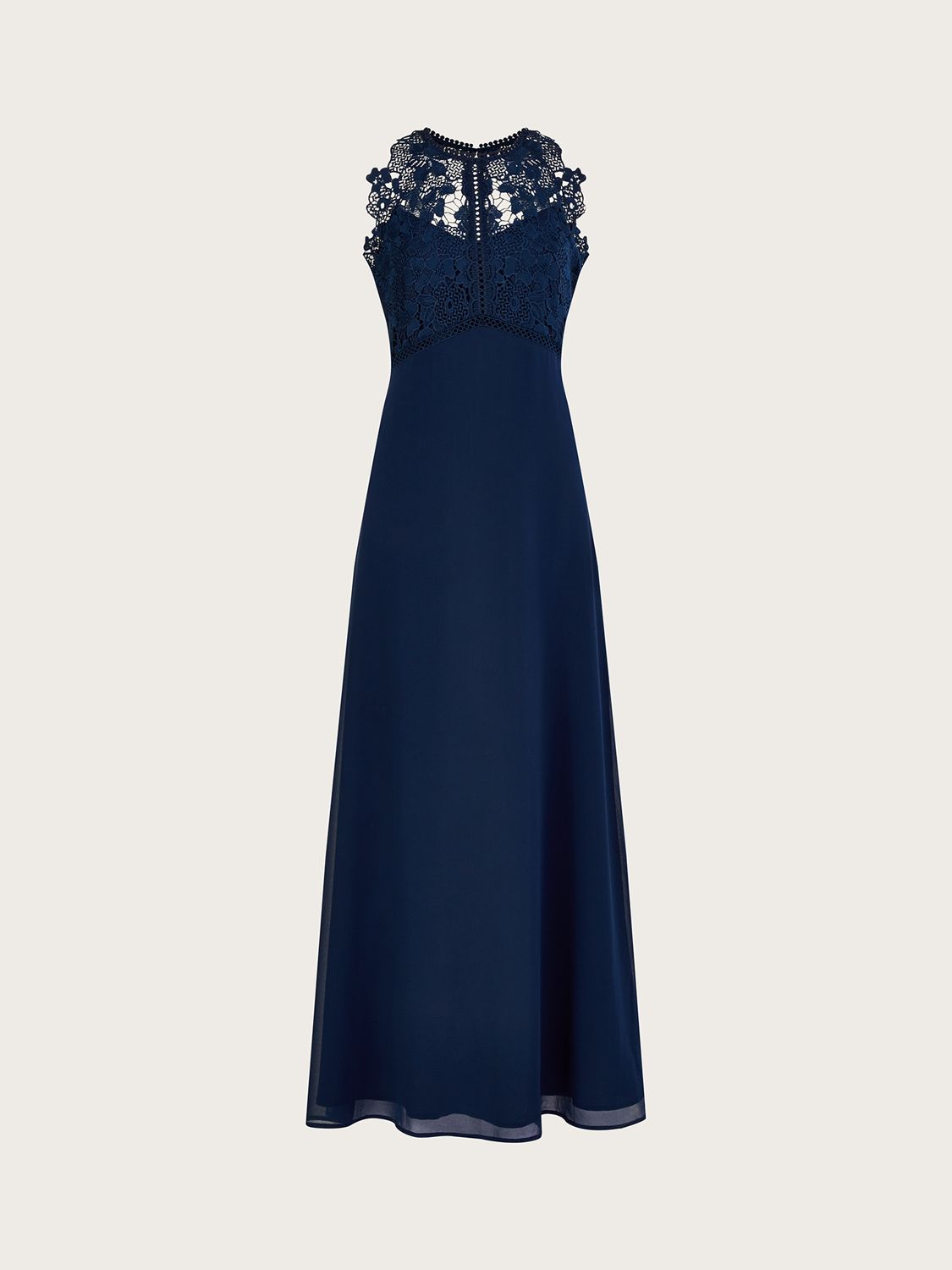 Buy Monsoon Lena Lace Maxi Dress, Navy Online at johnlewis.com