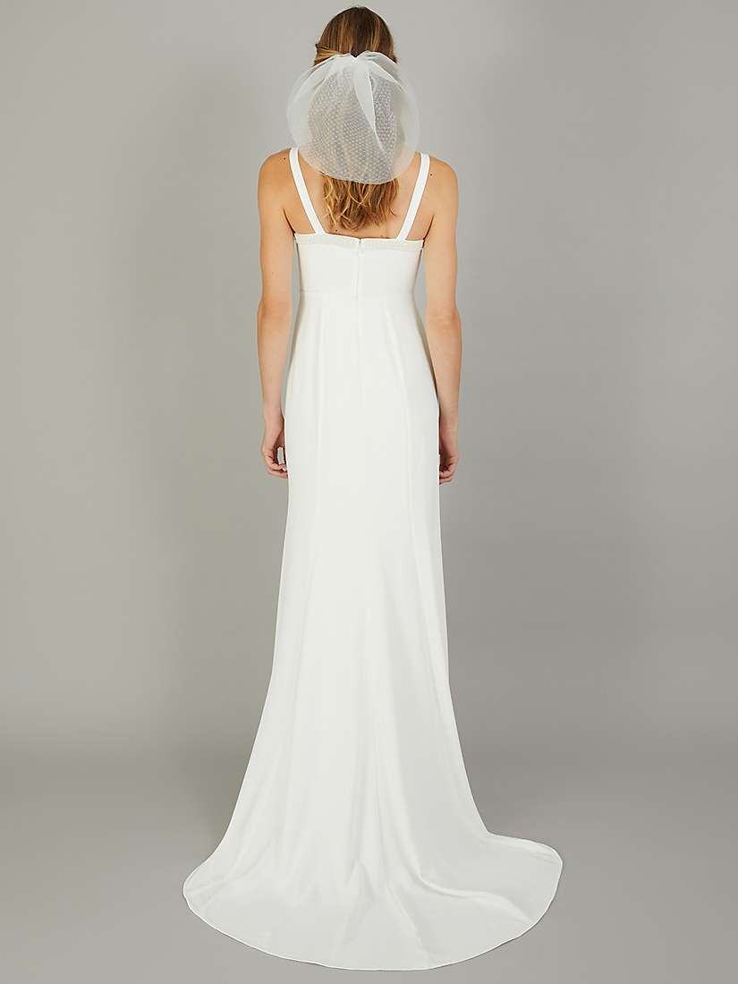 Buy Monsoon Kate Pearl Trim Wedding Dress, Ivory Online at johnlewis.com