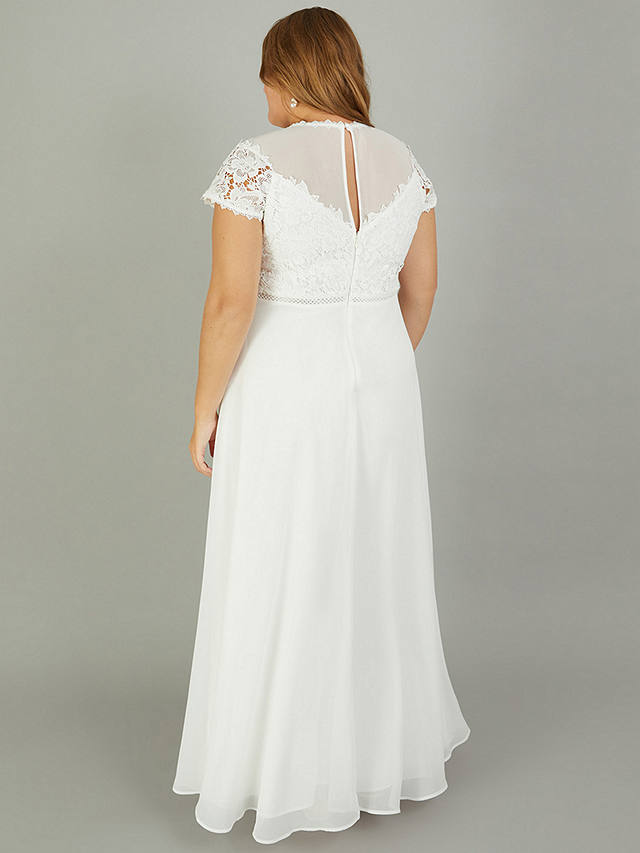 Monsoon Angela Lace Maxi Wedding Dress, Ivory