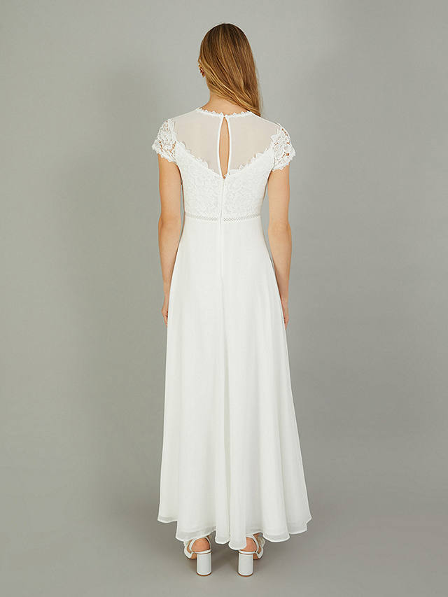 Monsoon Angela Lace Maxi Wedding Dress, Ivory