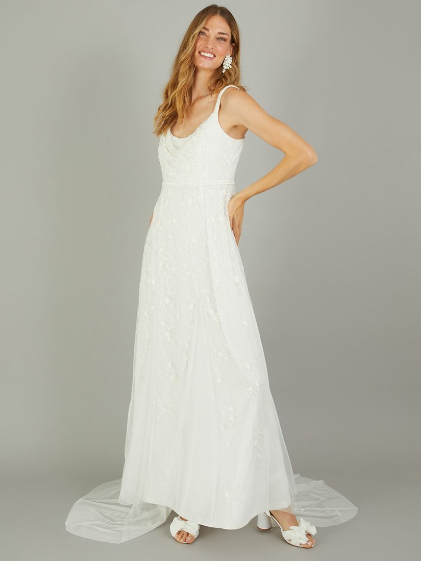 Buy Monsoon Holly Embellished Wedding Dress, Ivory Online at johnlewis.com