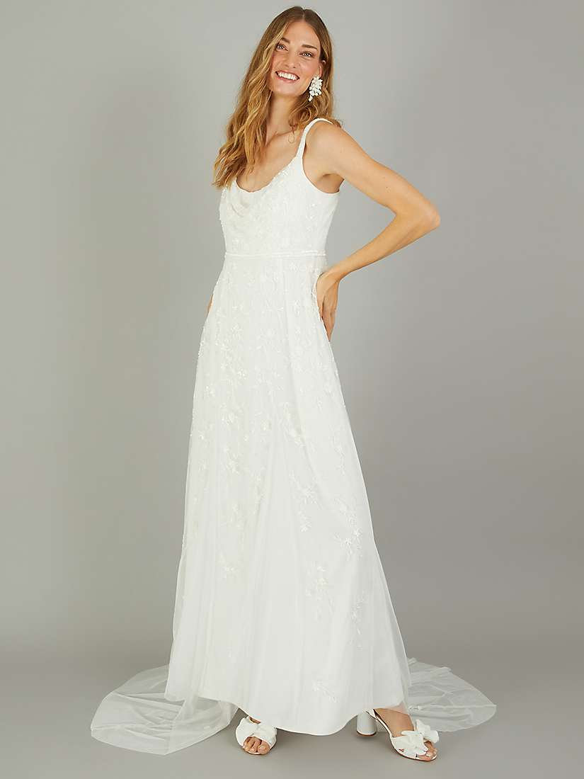 Buy Monsoon Holly Embellished Wedding Dress, Ivory Online at johnlewis.com