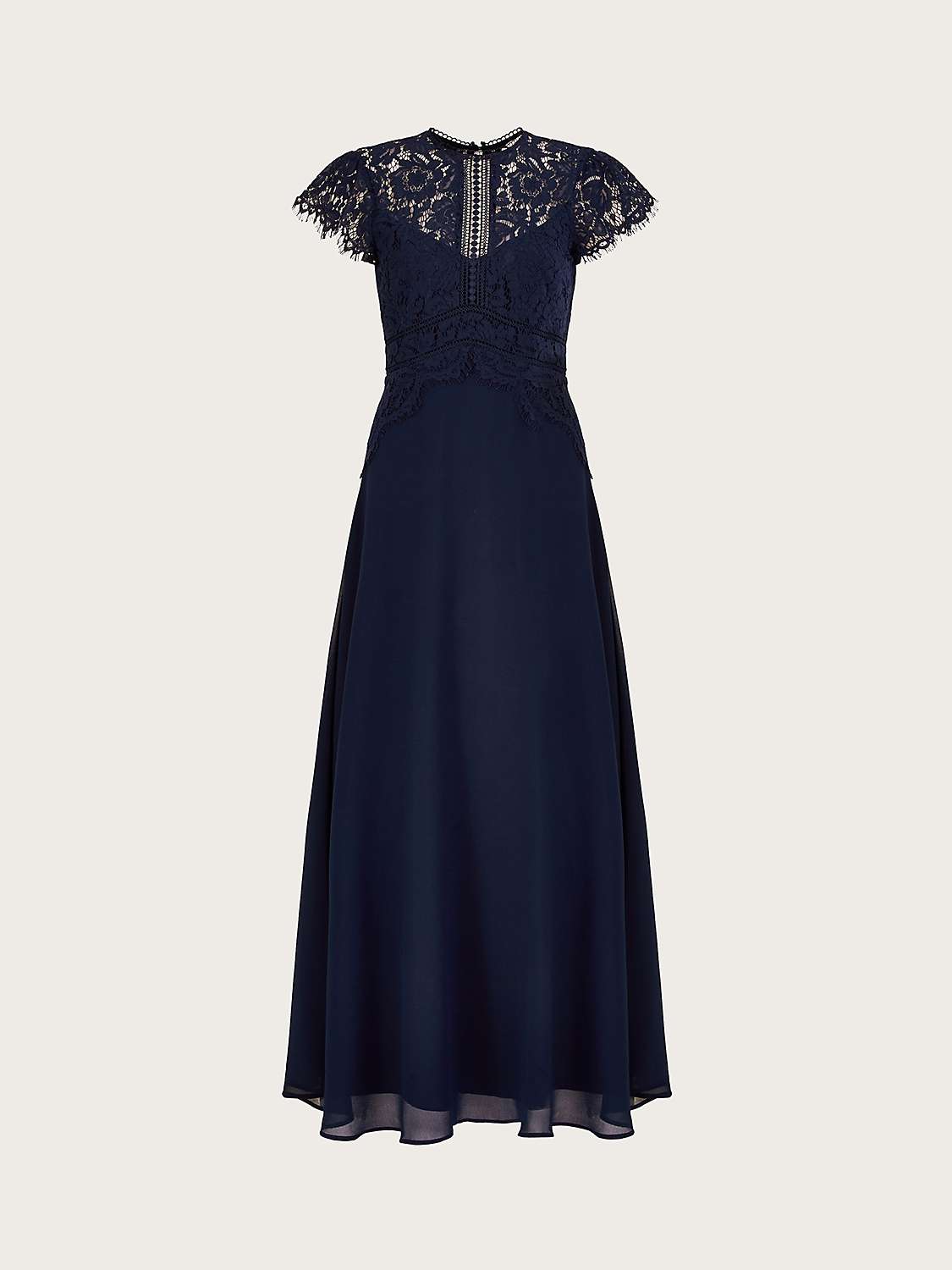 Buy Monsoon Louise Lace Bodice Maxi Dress, Navy Online at johnlewis.com