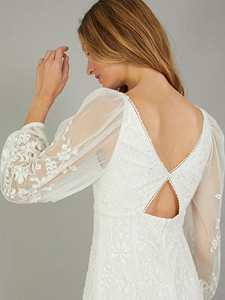 Monsoon Josette Embellished Bridal Maxi Dress, Ivory