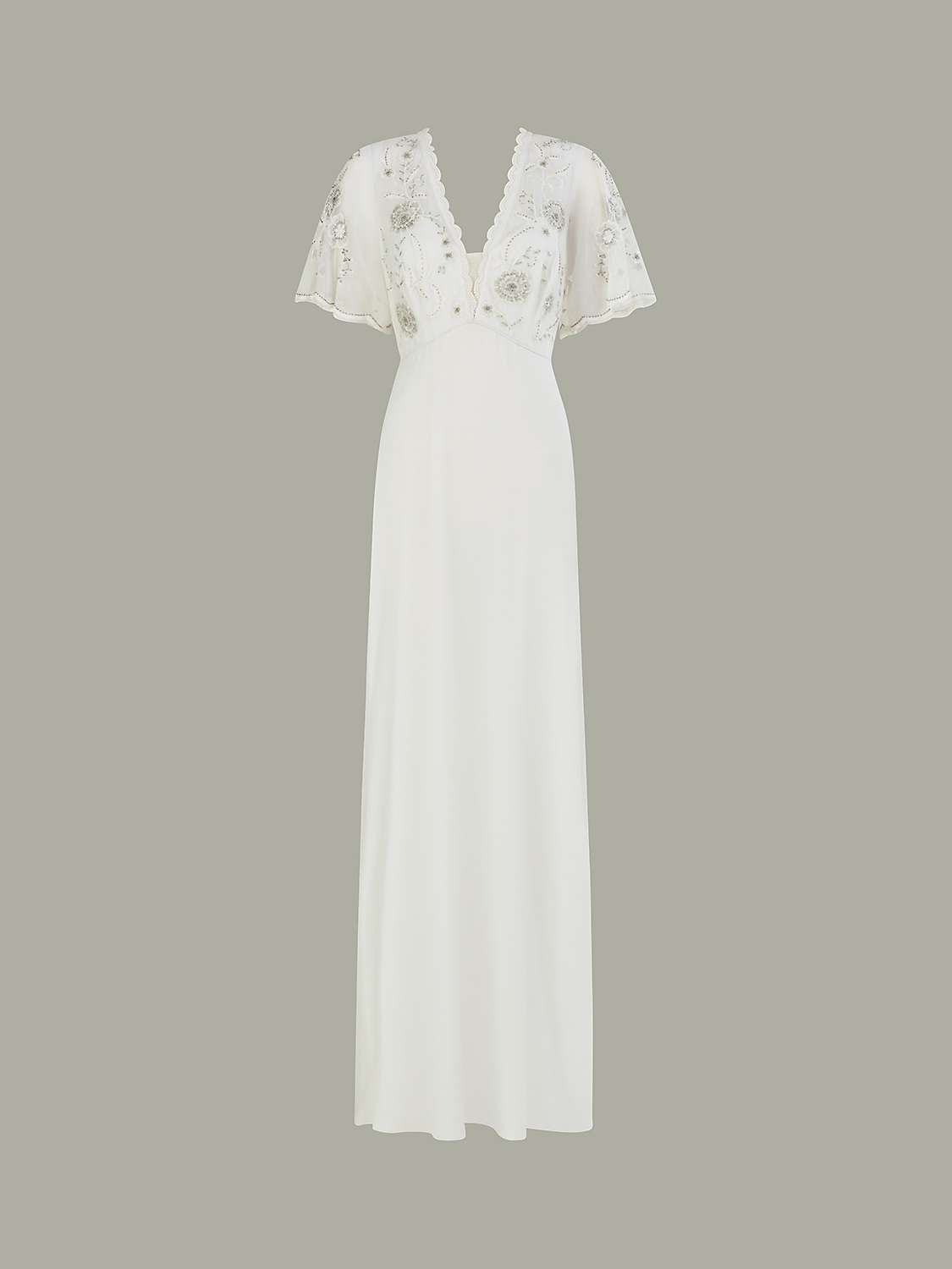 Buy Monsoon Liz Embroidered Bridal Maxi Dress, Ivory Online at johnlewis.com