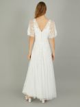 Monsoon Maggie Floral Embroidery Wedding Dress, Ivory
