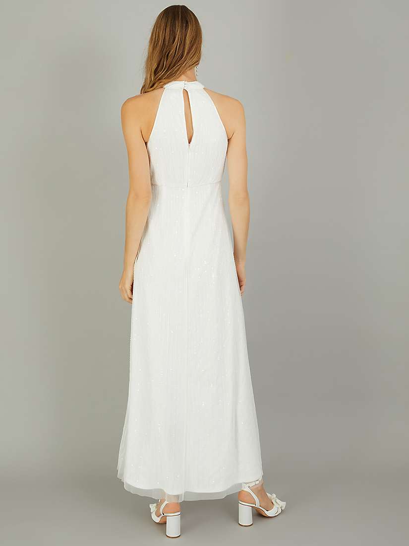 Buy Monsoon Nikita Embellished Halter Neck Wedding Dress, Ivory Online at johnlewis.com