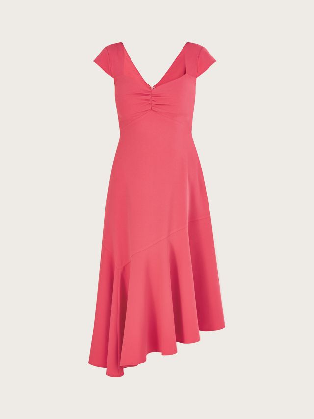 Monsoon Matilda Asymmetrical Dress, Pink, 8