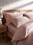 John Lewis Soft & Silky Specialist Temperature Balancing 400 Thread Count Cotton Bedding, Pale Pink