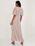 Monsoon August Embellished Maxi Dress, Blush