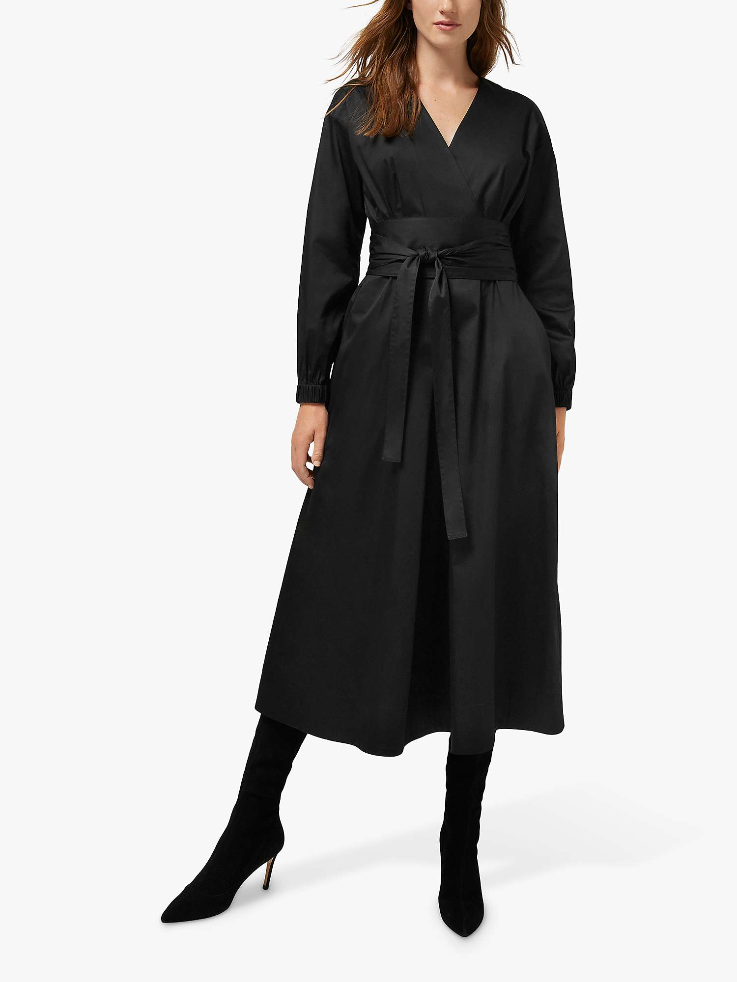 Buy Jasper Conran Connie Kimono Wrap Dress, Black Online at johnlewis.com