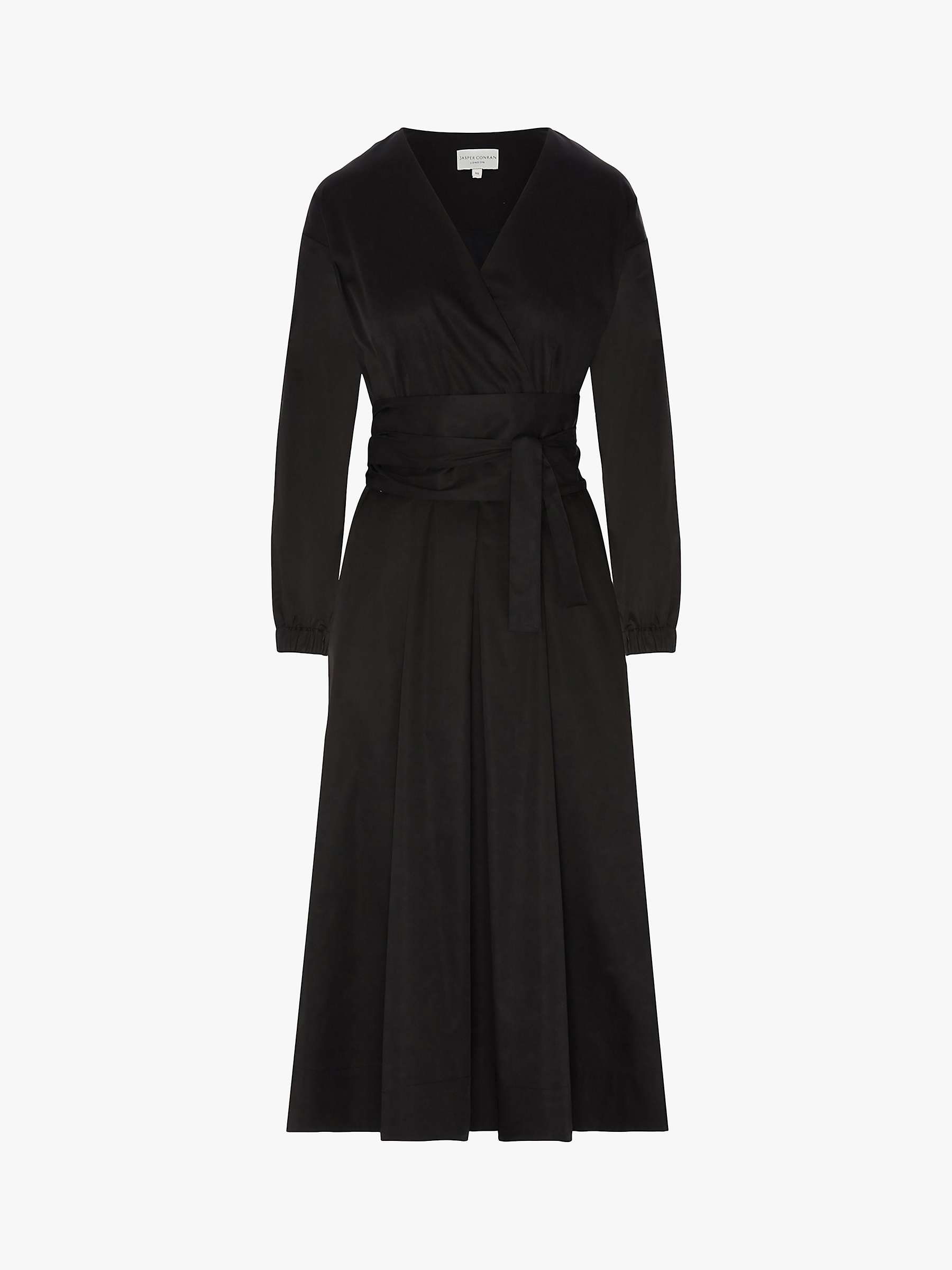 Jasper Conran Connie Kimono Wrap Dress, Black at John Lewis & Partners
