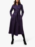 Jasper Conran Blythe Midi Shirt Dress, Purple