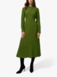 Jasper Conran Claudia Empire Line Crepe Midi Dress, Green