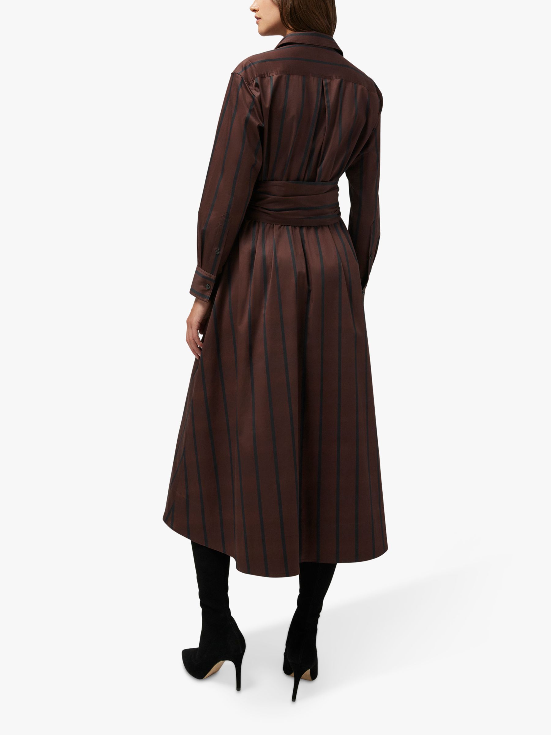 Jasper Conran Blythe Shirt Dress, Choc at John Lewis & Partners