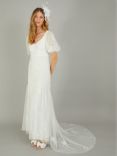 Monsoon Violet Embroidered Bridal Maxi Dress, Ivory