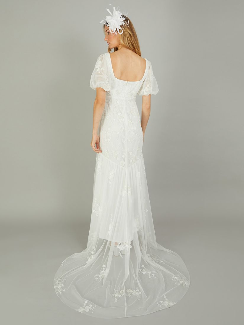 Buy Monsoon Violet Embroidered Bridal Maxi Dress, Ivory Online at johnlewis.com