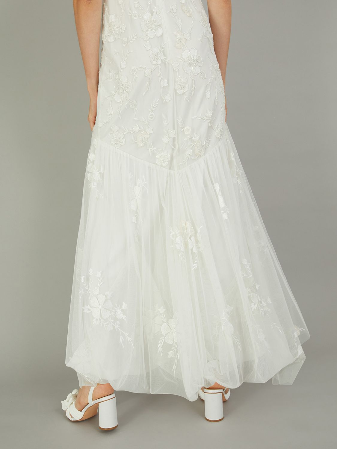 Monsoon Violet Embroidered Bridal Maxi Dress, Ivory, 6