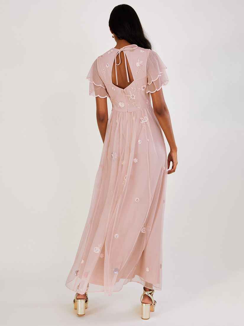 Catherine Embellished Shorter Length Dress Pink, Evening Dresses