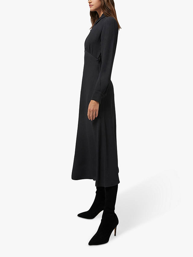 Jasper Conran Claudia Empire Line Crepe Midi Dress, Black