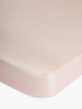 John Lewis Soft & Silky Specialist Temperature Balancing 400 Thread Count Cotton Fitted Sheet, Pale Pink