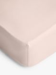 John Lewis ANYDAY Pure Cotton Fitted Sheet, Blush Pink