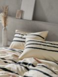 Mother of Pearl Linear Organic Cotton Duvet Cover Set