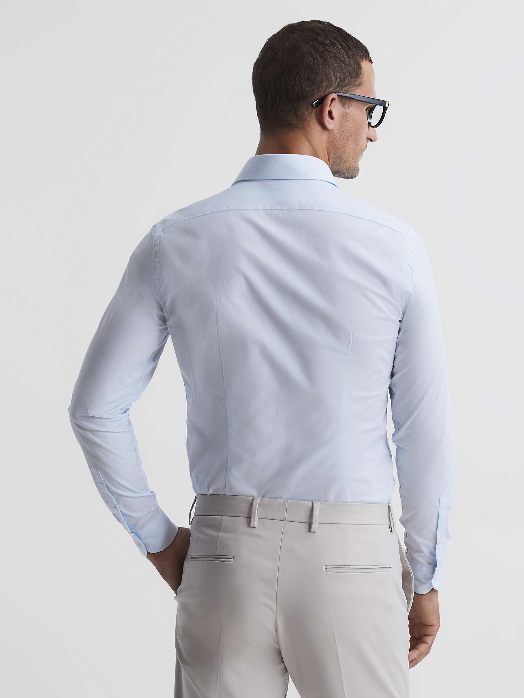Buy Reiss Kiana Long Sleeve Slim Fit Shirt, Blue Online at johnlewis.com