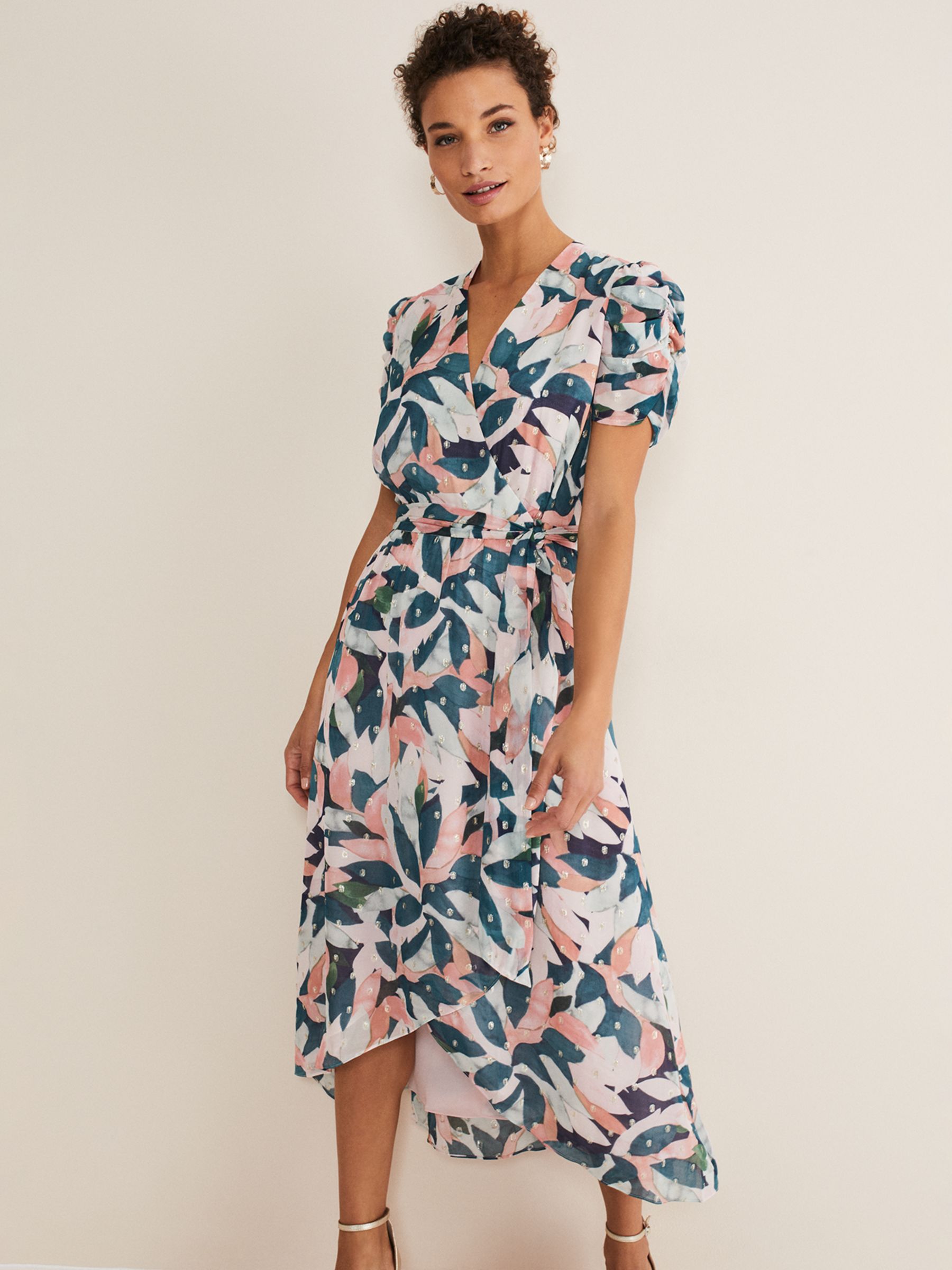 Phase Eight Averie Floral Print Midi Dress, Multi