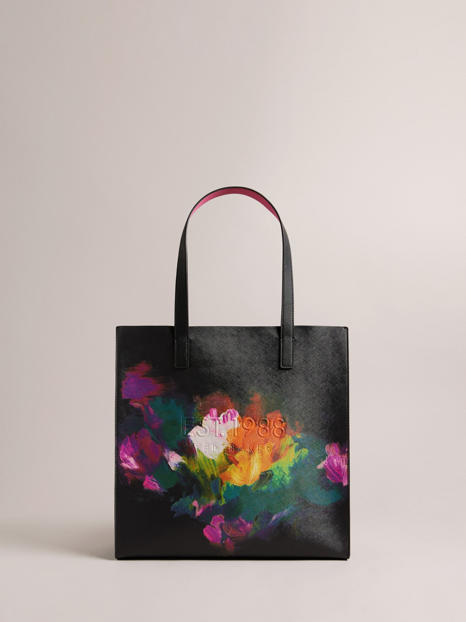 Ted Baker Floral Print Weekender Bag in Black