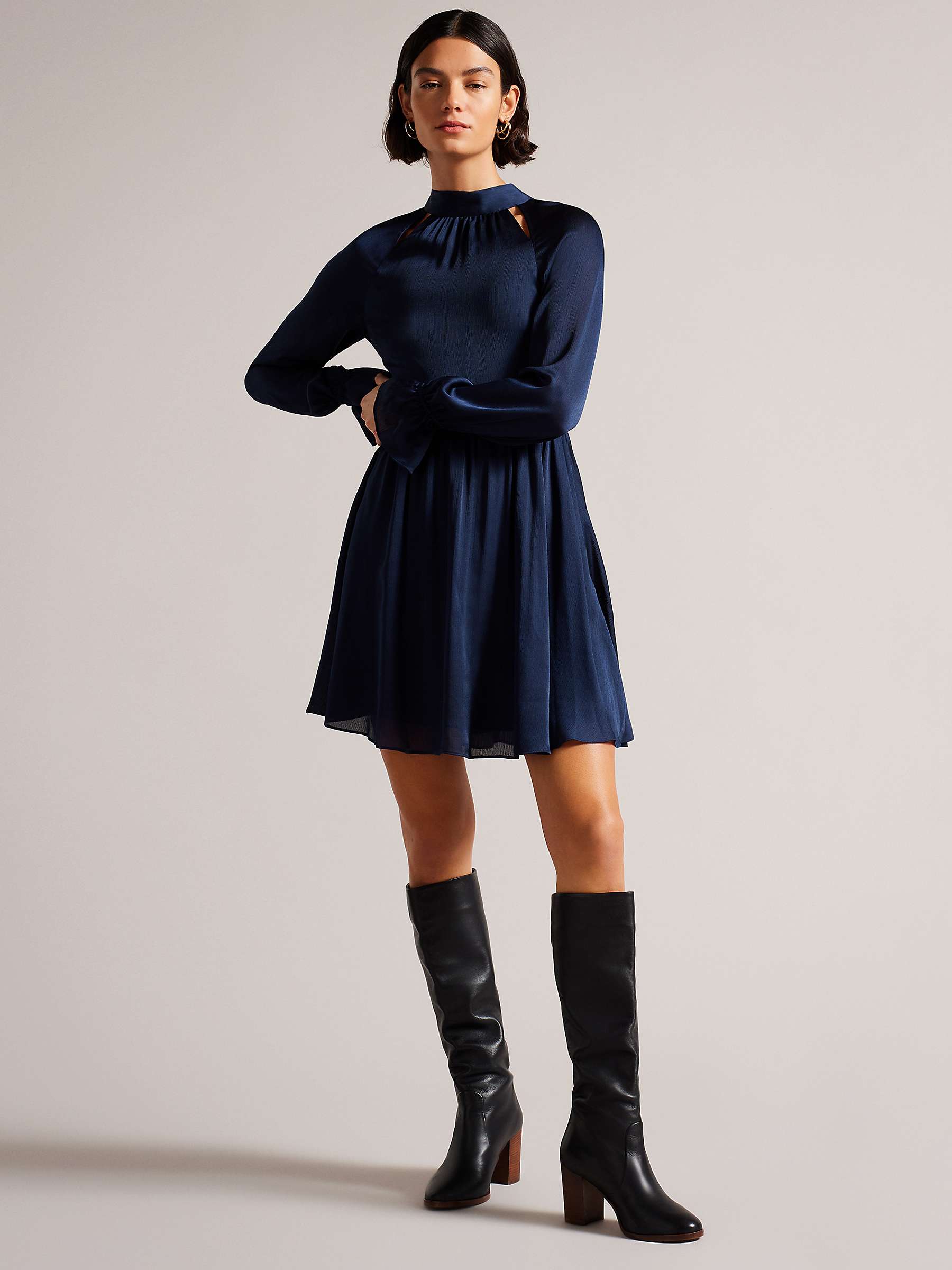 Buy Ted Baker Ryaa Mini Dress, Dark Blue Online at johnlewis.com