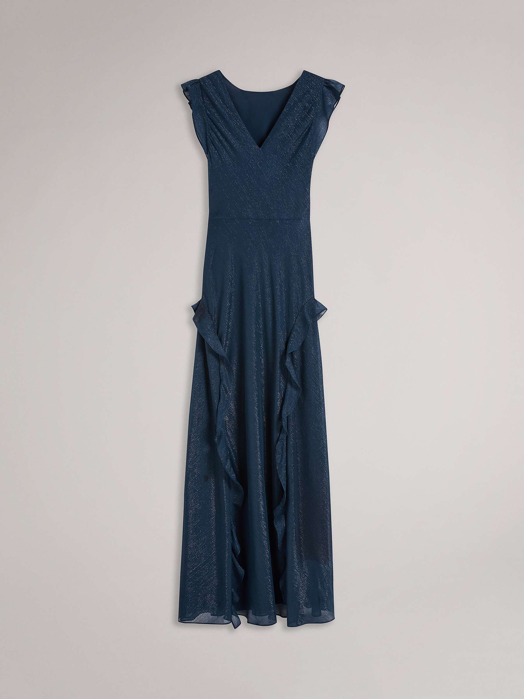 Buy Ted Baker Laurae Bias Cut Maxi Dress, Dark Blue Online at johnlewis.com