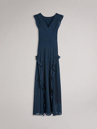 Ted Baker Laurae Bias Cut Maxi Dress, Dark Blue