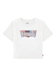 Levi s Kids Short Sleeve Patchwork Floral Batwing Logo T Shirt