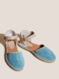 White Stuff Suede Espadrilles, Chambray Blue