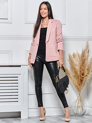 Jolie Moi Baylin Tailored Blazer, Dusty Pink