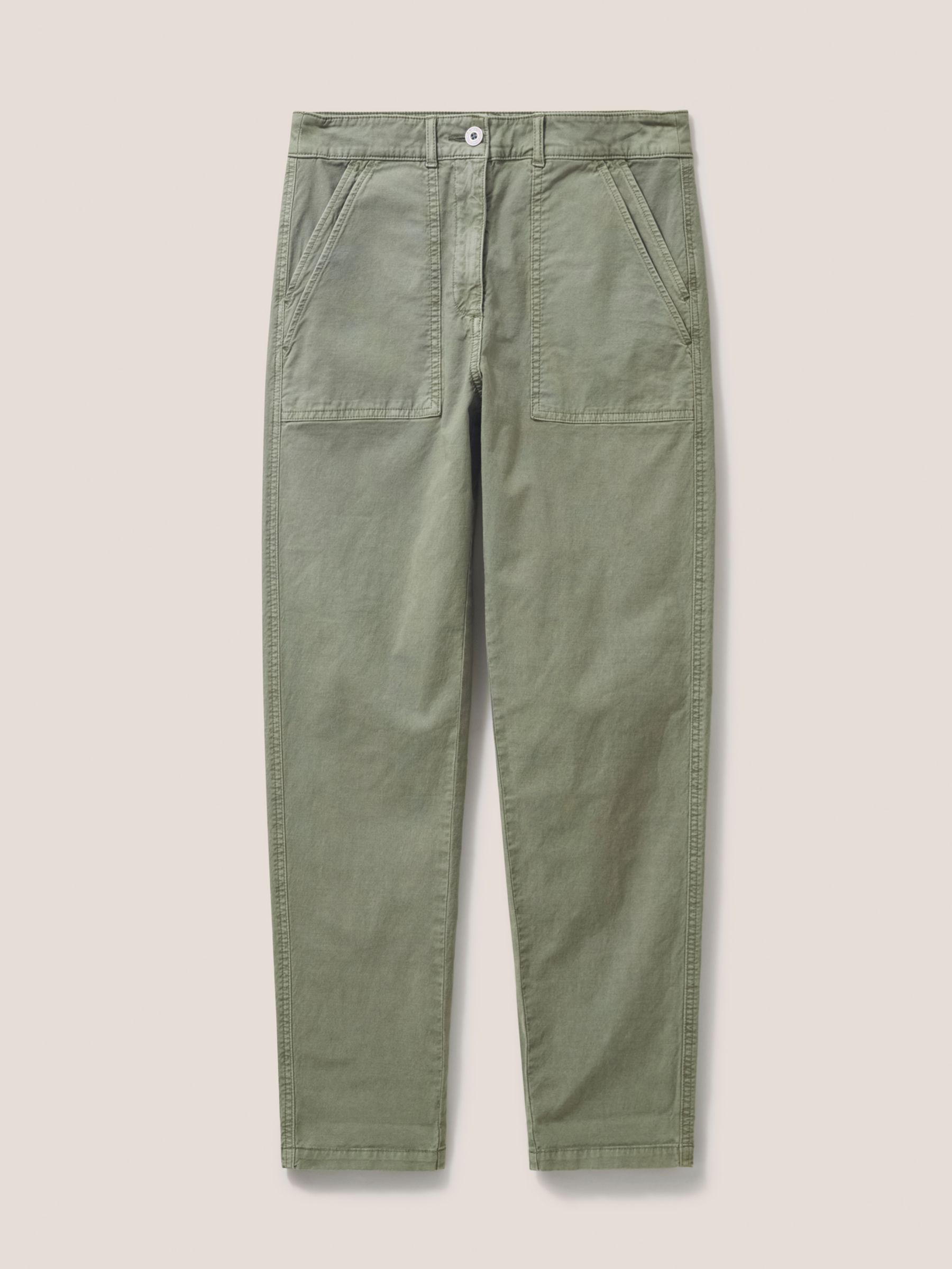 White Stuff Twister Chinos, Mid Green at John Lewis & Partners