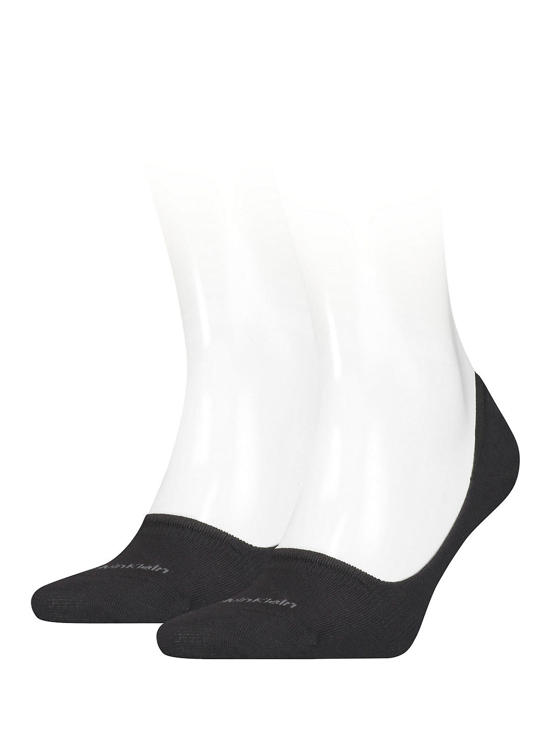 Calvin Klein Invisible Trainer Liner Cotton Socks, Pack of 2, 001 Black