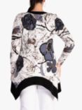 chesca Floral Print Tunic, Ivory/Black