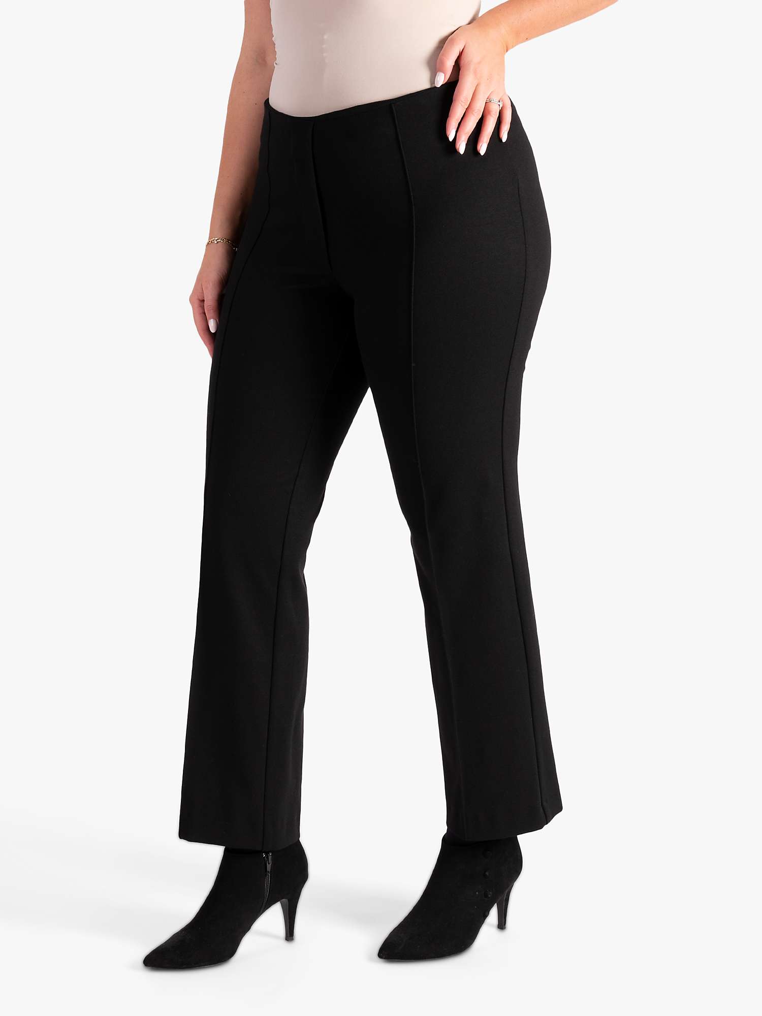 Buy chesca Ponte Roma Straight Leg Trousers, Black Online at johnlewis.com