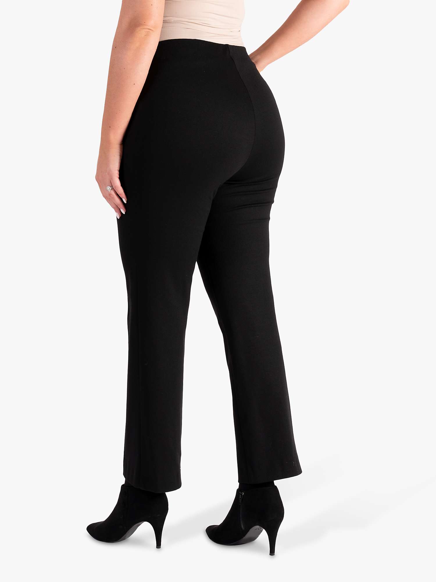 Buy chesca Ponte Roma Straight Leg Trousers, Black Online at johnlewis.com