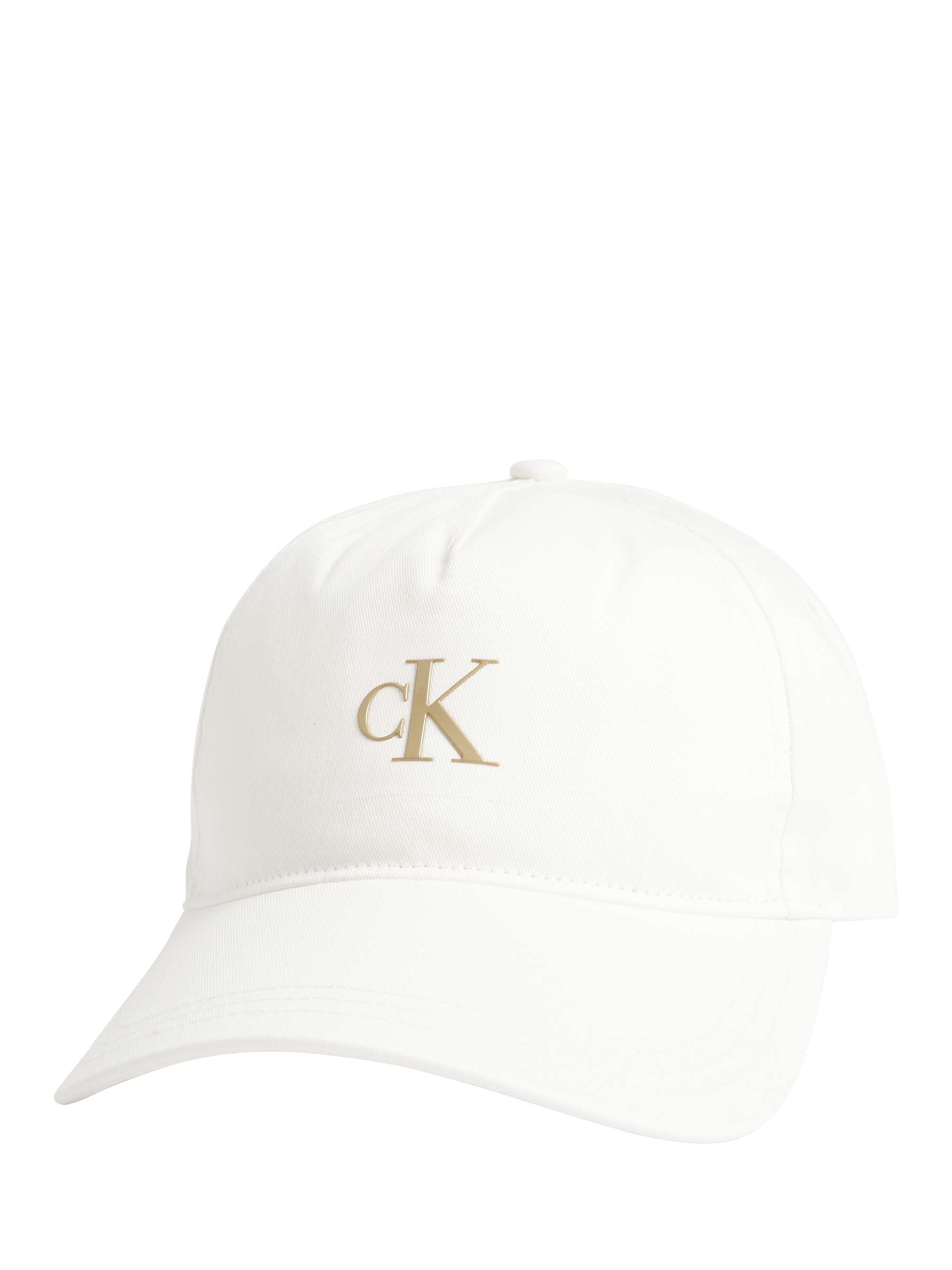Calvin Klein Logo Organic Cotton Cap, Ivory at John Lewis & Partners