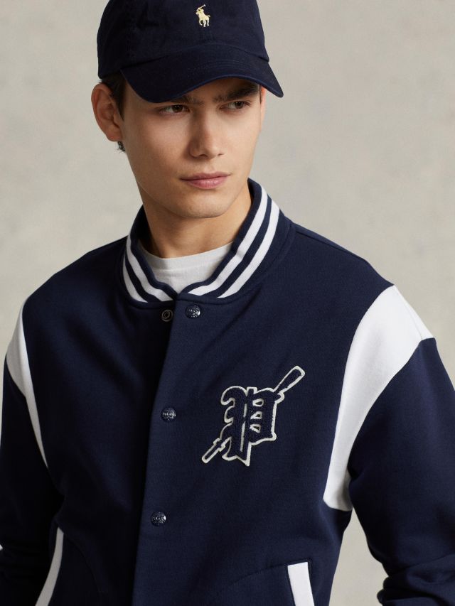 Polo Ralph Lauren Baseball Jacket, Cruise Navy/White, S